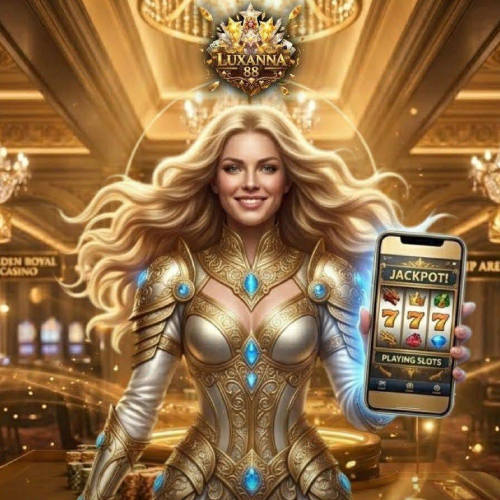 Luxanna88 Casino app banner guiding users to download the mobile app or APK